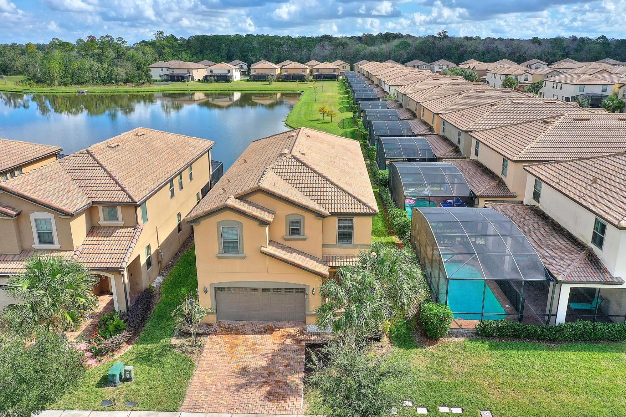 Stylish Cozy Family Getaway With Private Pool And Lake View Kissimmee Eksteriør billede